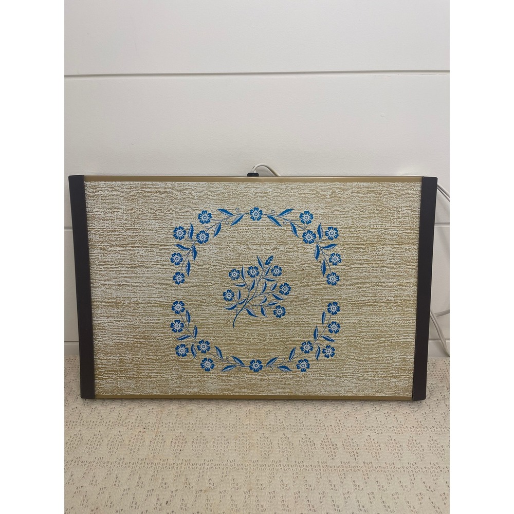 Vintage Warm-O-Tray Model 60 Electric Warming Tray Blue Floral Atlantic Works